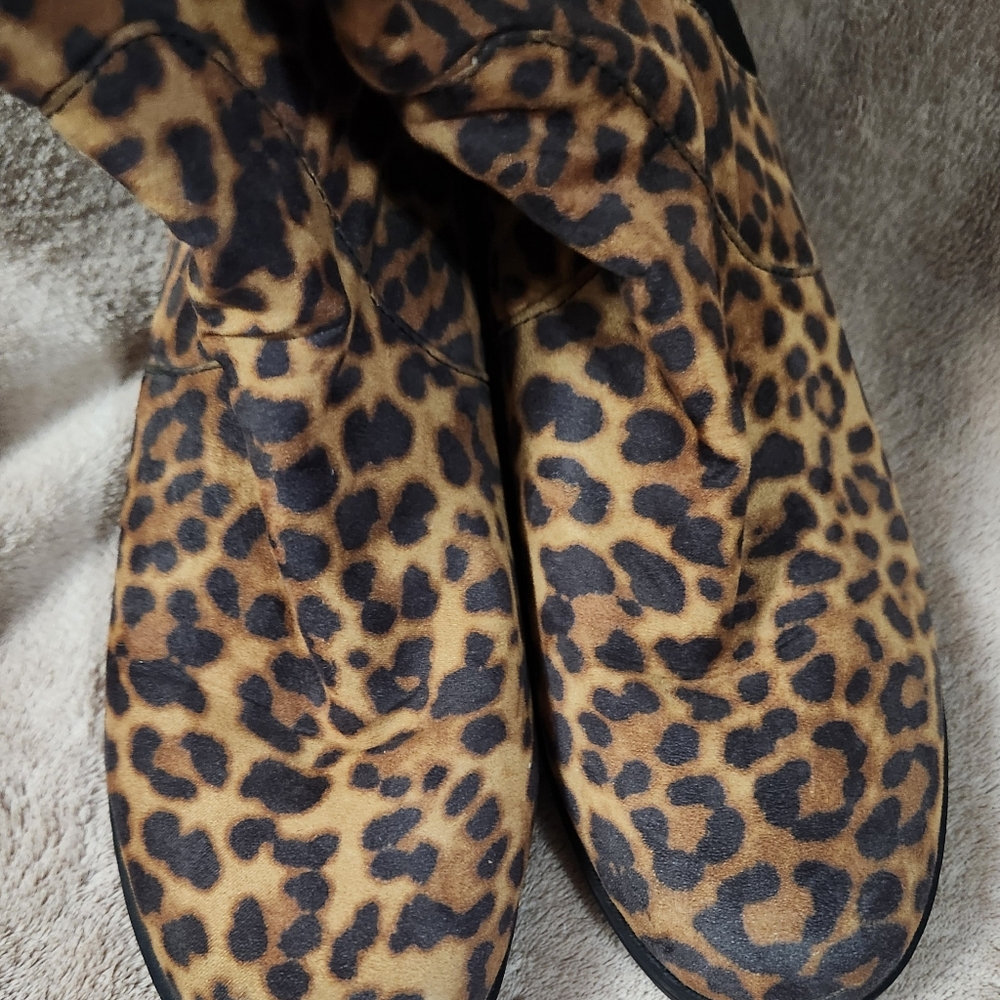 Unisa Over The Knee Leopard Print Boots - image 7